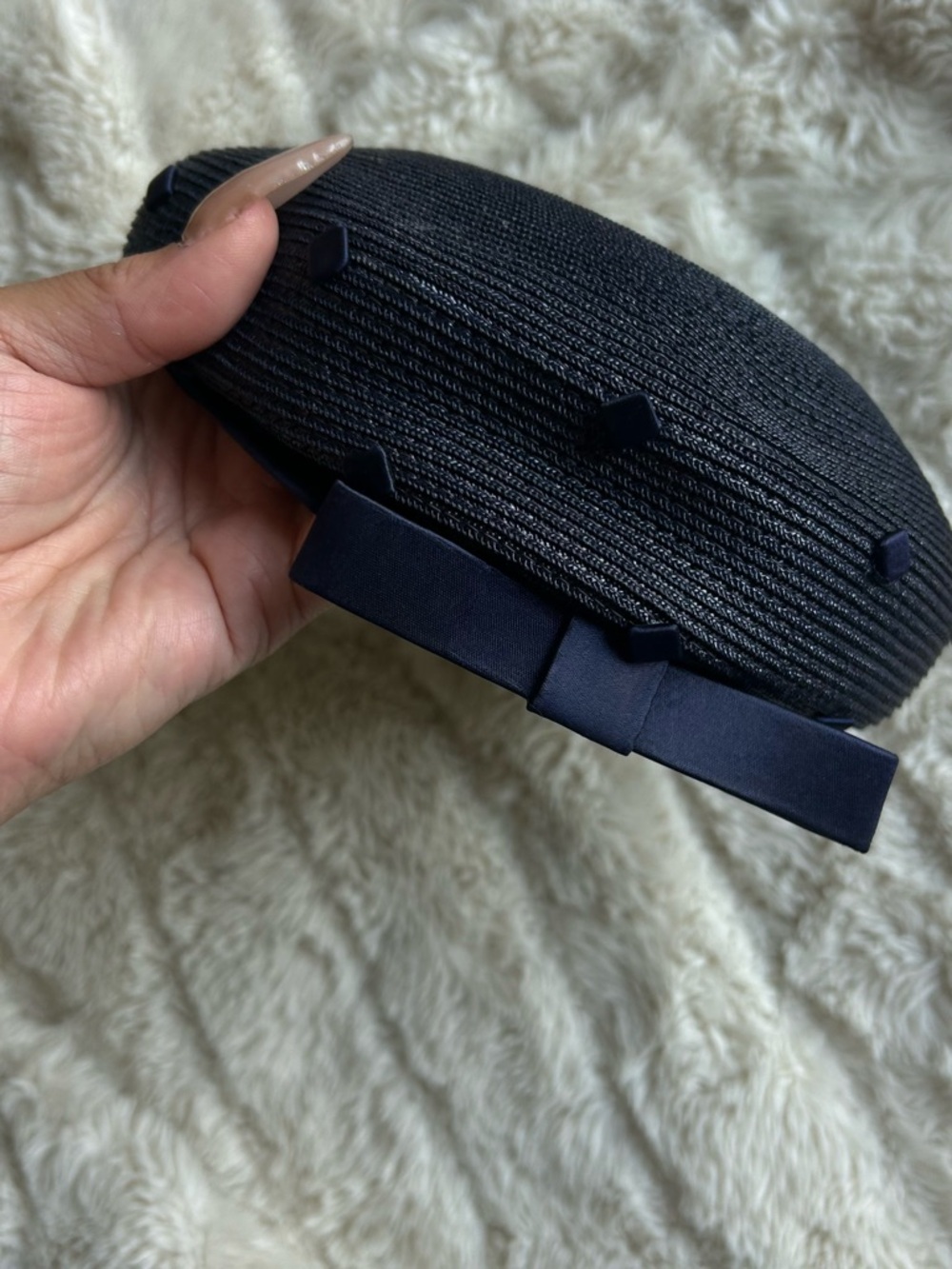 Vintage Navy Pillbox Hat